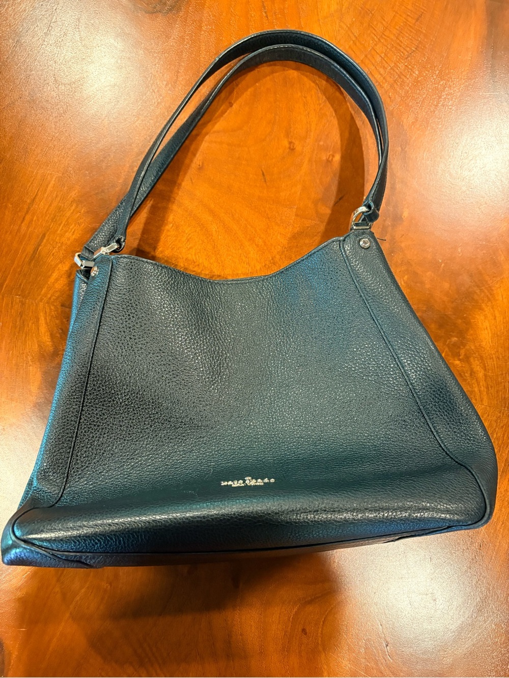 kate spade Black Pebbled Leather Shoulder Bag with Gold Hardware - Picture 5 of 12
